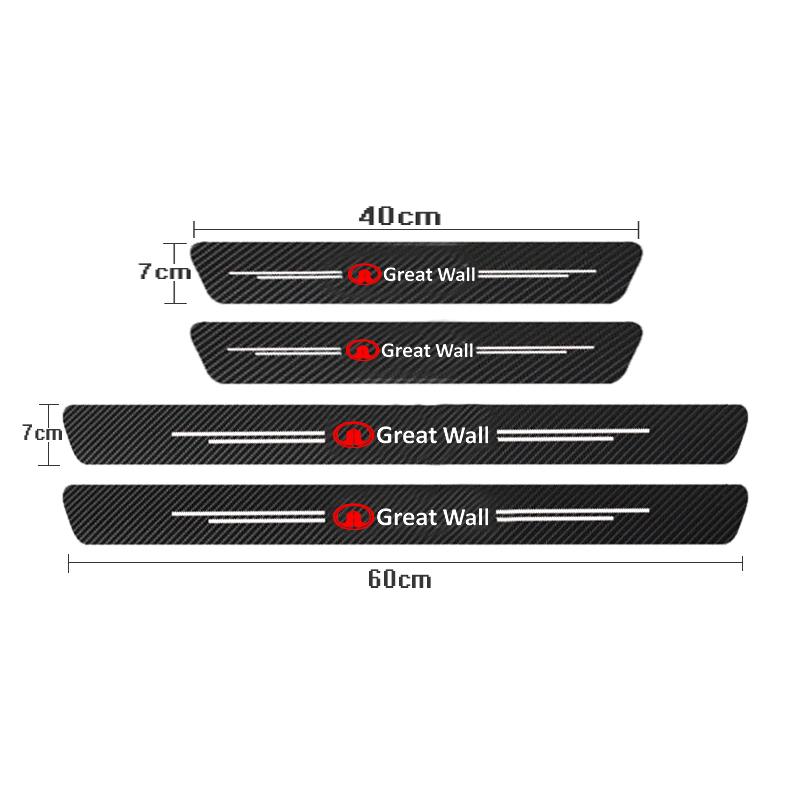 Car Door Sill Decals Stickers Cover For Great Wall Haval GWM UTE Tank Poer Voleex C10 C30 C50 Steed Wingle 5 7 POWER Pao
