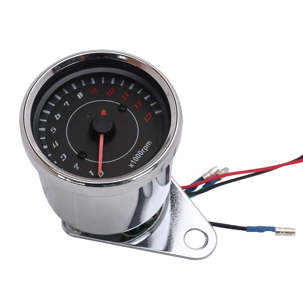 Universal 13000 RPM Motorcycle Tachometer Electronic Tach Meter Speedometer Gauge LED Backlight