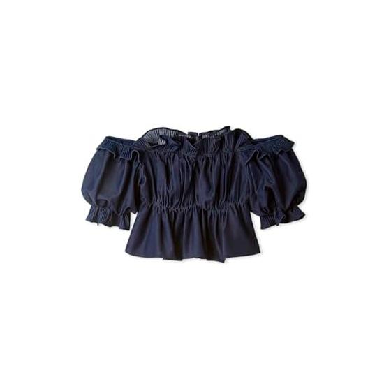 SNIDEL Denim gathered off-shoulder blouse SWFB244263 Women s