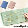 Creative Book Shape PU Leather Earrings Storage Bag Earrings Studs Eadrops Organizer Portable Jwelry Storage Bag Large Capacity