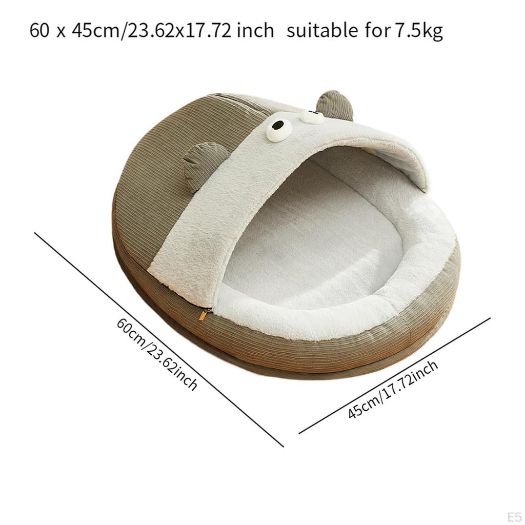 Nest Bed for Pets with Anti-Slip Base And Washable Cover