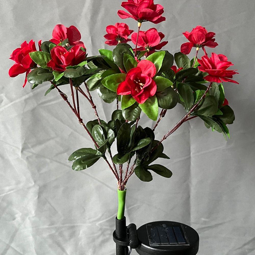 LED Azalea Solar Flowers Lights Waterproof Landscape Lawn Lamp Garden Lights  Pathway Patio