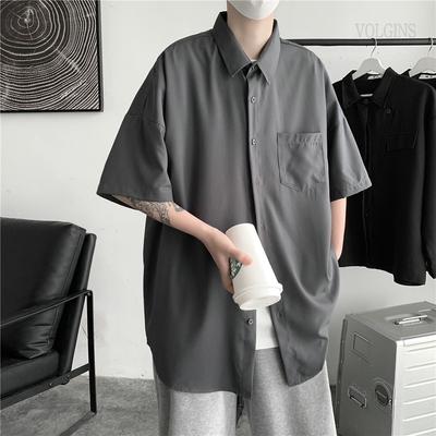 Männer Einfarbig Shirts Sommer Mode Kurzarm Shirt Casual Oversize Tops Männliche Kleidung