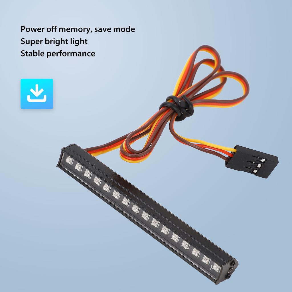 RC Dachgepäckträger LED-Lampe Kit 16 LEDs RGB Mehrfachmodus RC Licht Upgrade Teile für Traxxas 1/18 RC Autos