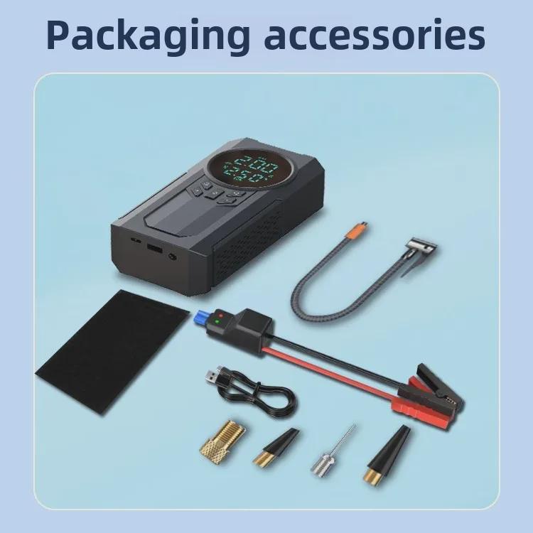 Portable Intelligent Wireless Car Air Pump with Digital Display and High Power