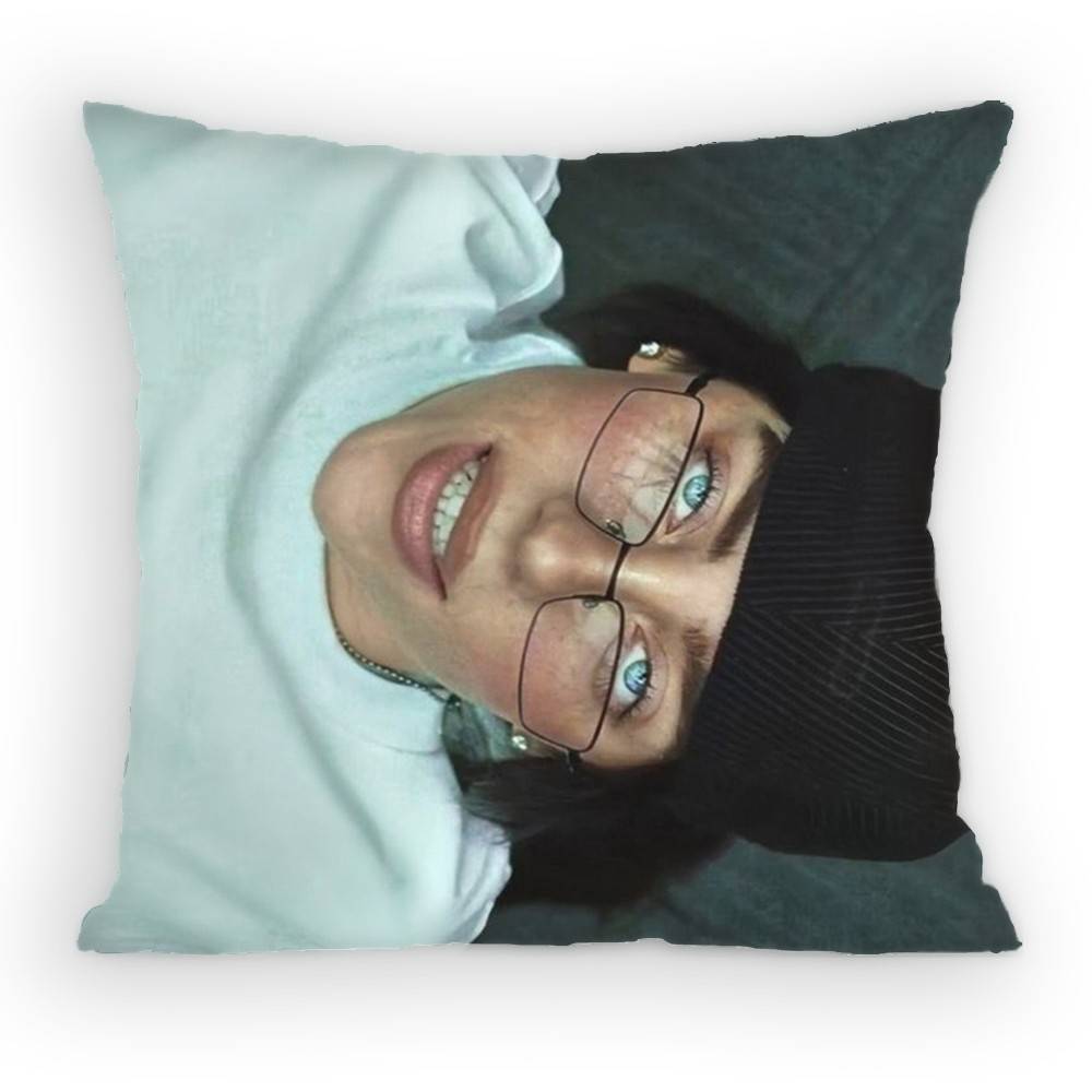 Billie Eilish Blue Pillow Case Sofa Living Room Bedroom Headboard Backrest Cushion Square Cushion Nap Time