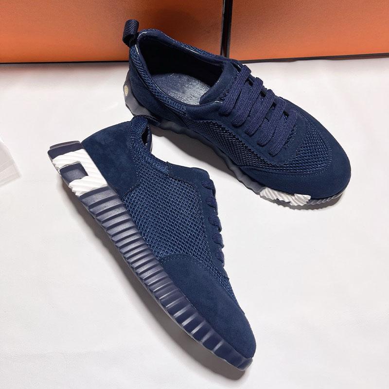 2025New Mirrored H casual sneakers, lightweight, European-style genuine leather, fashionable, unisex mesh casual shoes