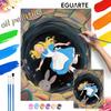 Alice In Wonderland Rabbit Falling Oil Paint by Numbers Painting Kit Handmade Diy Home Decoration Gift