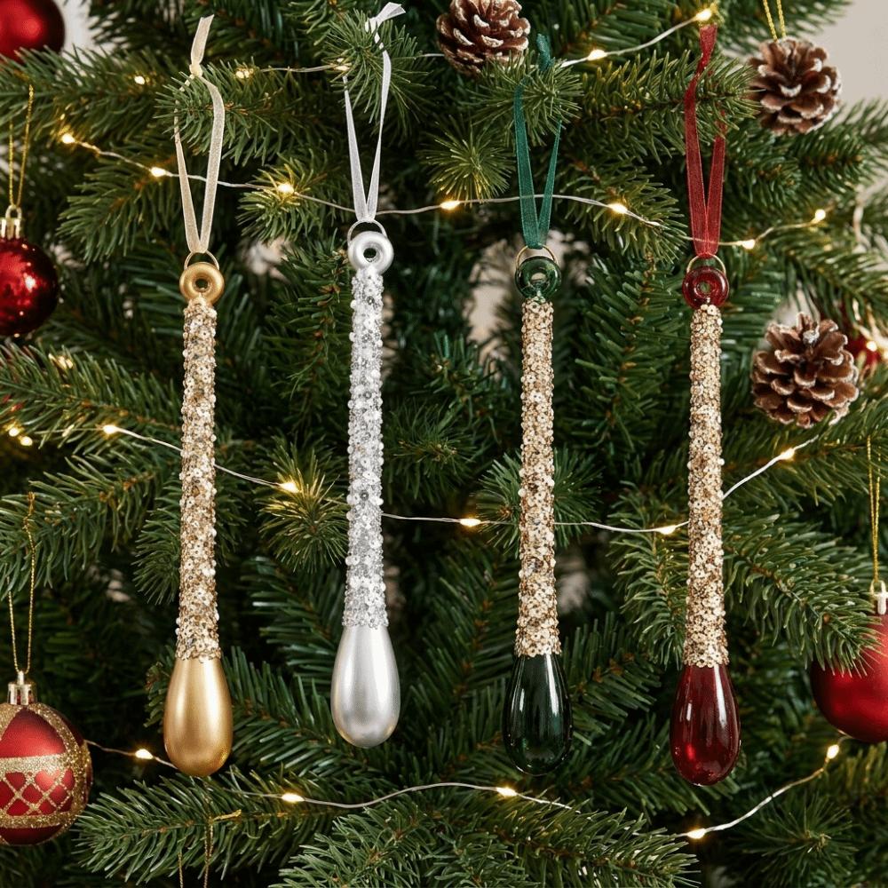 Crystal Clear Acrylic Xmas Hanging Ornament Holiday Hanging Pendant Holiday Ornament