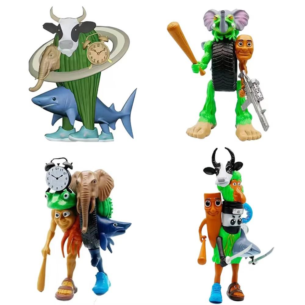 Set Jucării Figurine Italian Brainrot Tung Sahur Figurine Tralalero Tralala Bombardino Crocodilo Rechin Bananini Model Decor Cadou