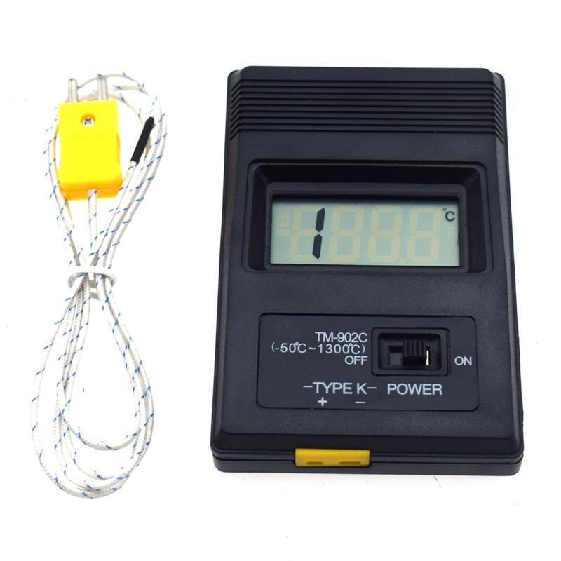 TM902C K-type Digital Thermometer Tester Temperature Meter TP01 Thermocouple Needle Probe -50C to 1300C