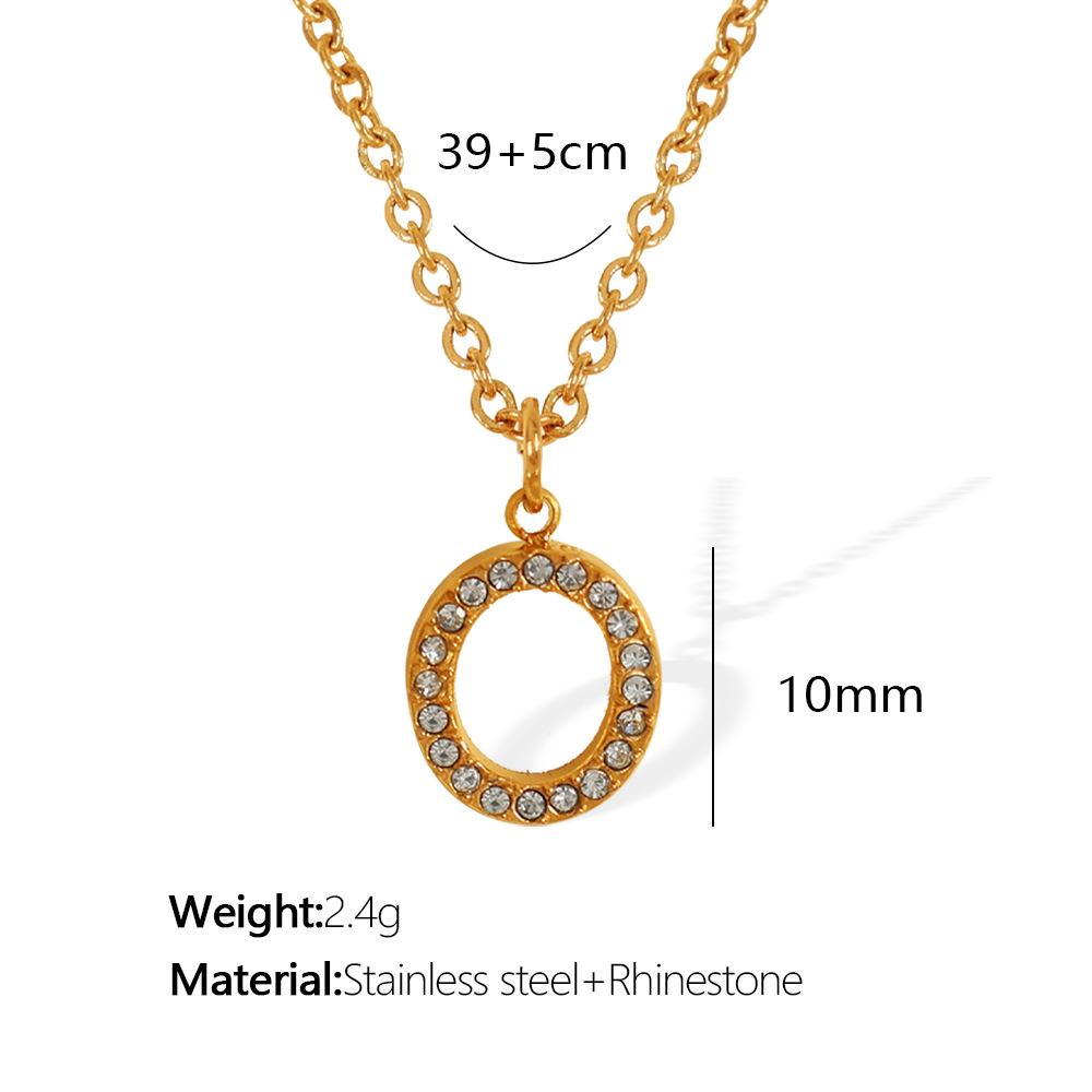 Titanium Steel 26 Letters Elegant And Exquisite Pendant Necklace Light Luxury Fashion Collarbone Chain High Sense Versatile