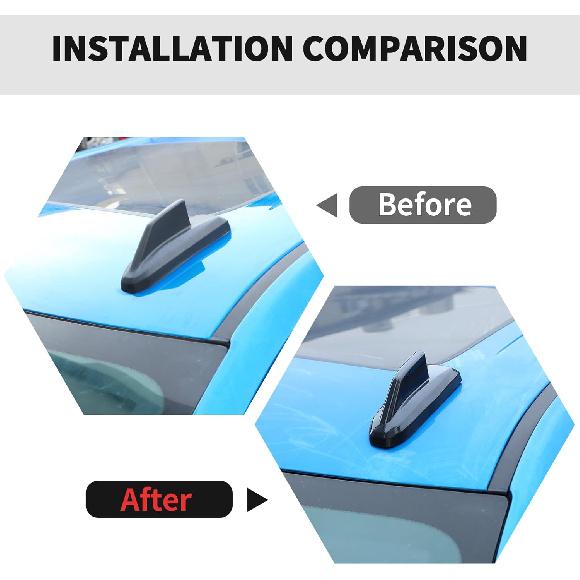 RT-TCZ Roof Antenna Cover Trim Decoration Exterior Accessories for Chevy Silverado/Suburban/Tahoe 2019-2024,for GMC Yukon/Sierra 2019-2024,Black