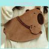 Shoulder Plush Capybara Bag Cartoon Bag Zipper Design Adjustable Shoulder Strap