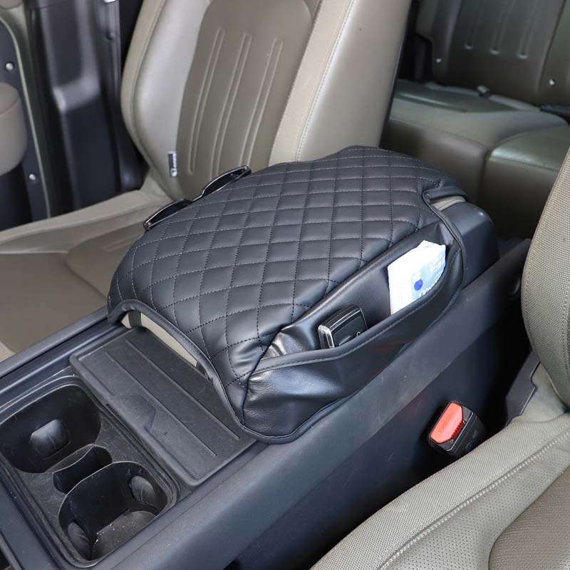 Car Center Console Armrest Box Cover Protection Cushion With 2 Storage Bag For Land Rover Defender 2020-2025 Car Accessories