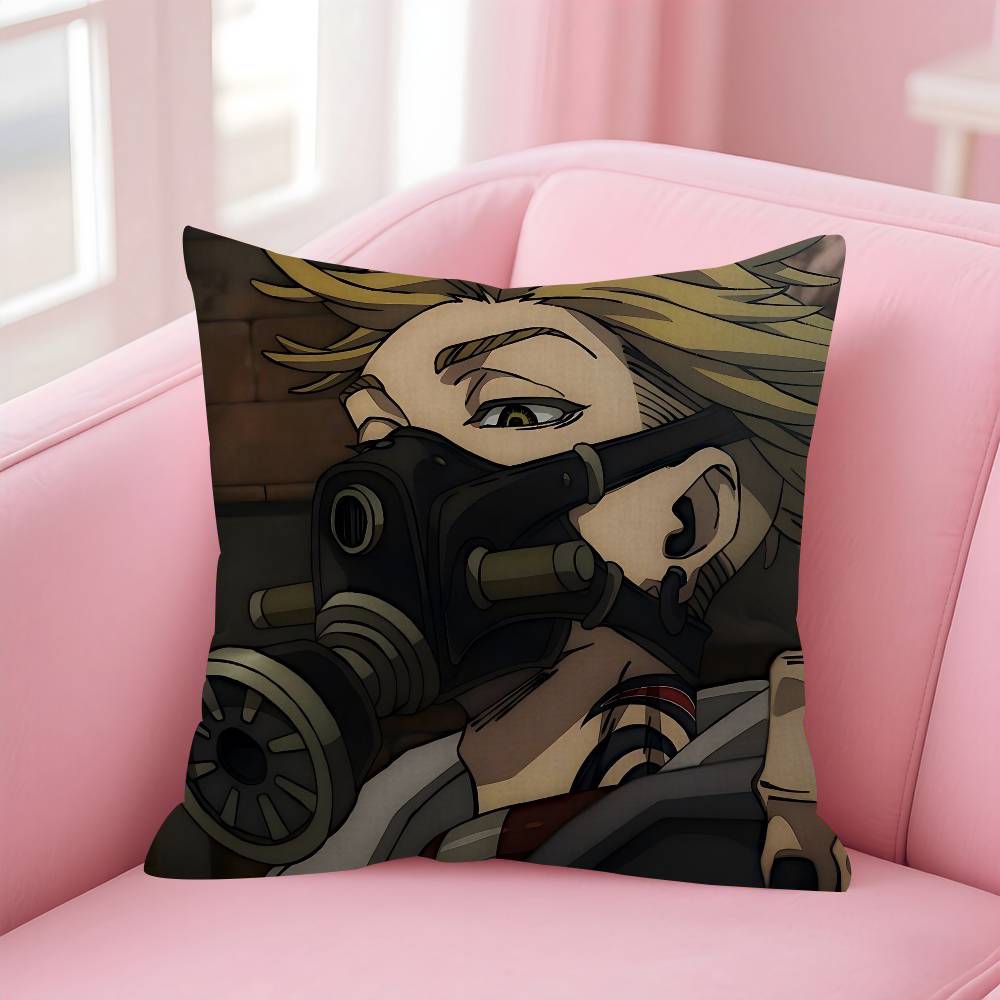 Anime Comic Gachiakuta Riyo Cushion Cover Car Throw Pillow Case For Sofa Car Christmas Gift