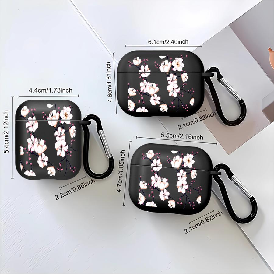 Earphone Cases Cover Case For Airpods 3 Pro3 1 Pro2 4 Pro 2 Cartoon Cherry Blossoms