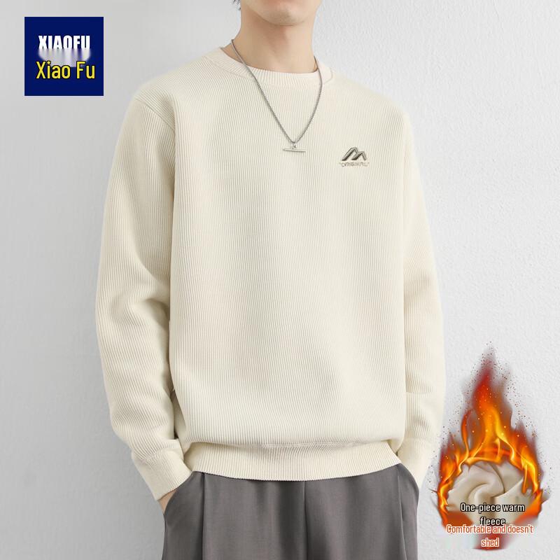 

Men s Warm Fleece Lined Round Neck Sweater M