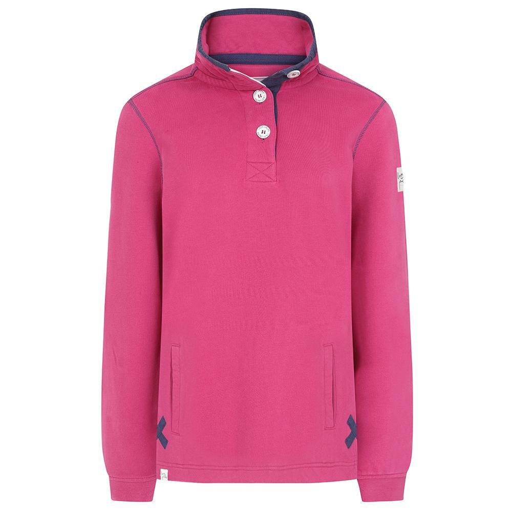 Lazy Jacks Womens/Ladies Button Neck Sweatshirt