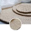 Handwoven Jute Placemat Heat-Resistant Table Mats for Kitchen Dining Round Coaster Thickened Insulation Mat for Home Kitchen Use