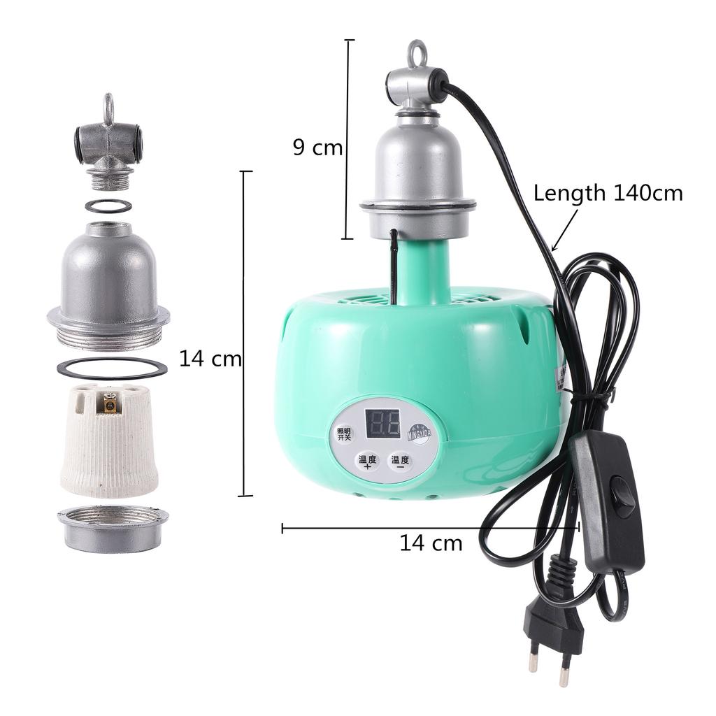 Zvířecí topná lampa Teplé světlo pro zvířata Kuřecí termostatický regulátor teploty Ohřívač Box pro plazy Topná lampa 220V 150W/300W
