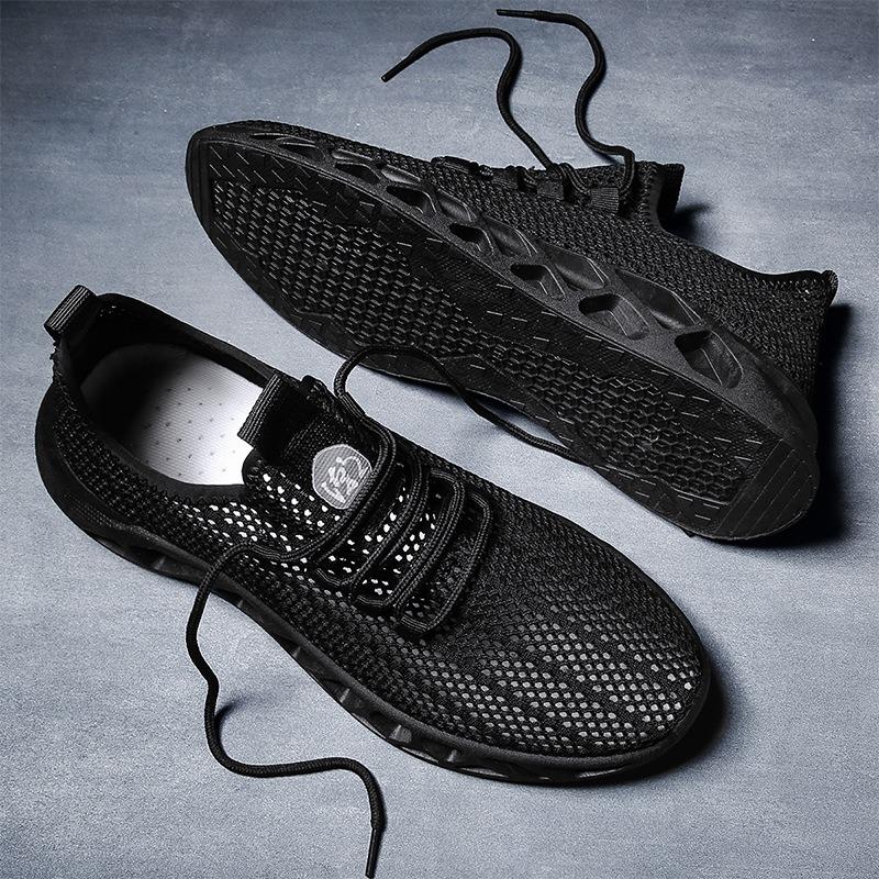 Men's Summer Mesh Shoes New Mesh Hollow Casual Running Shoes Breathable Thin Men's Casual Shoes