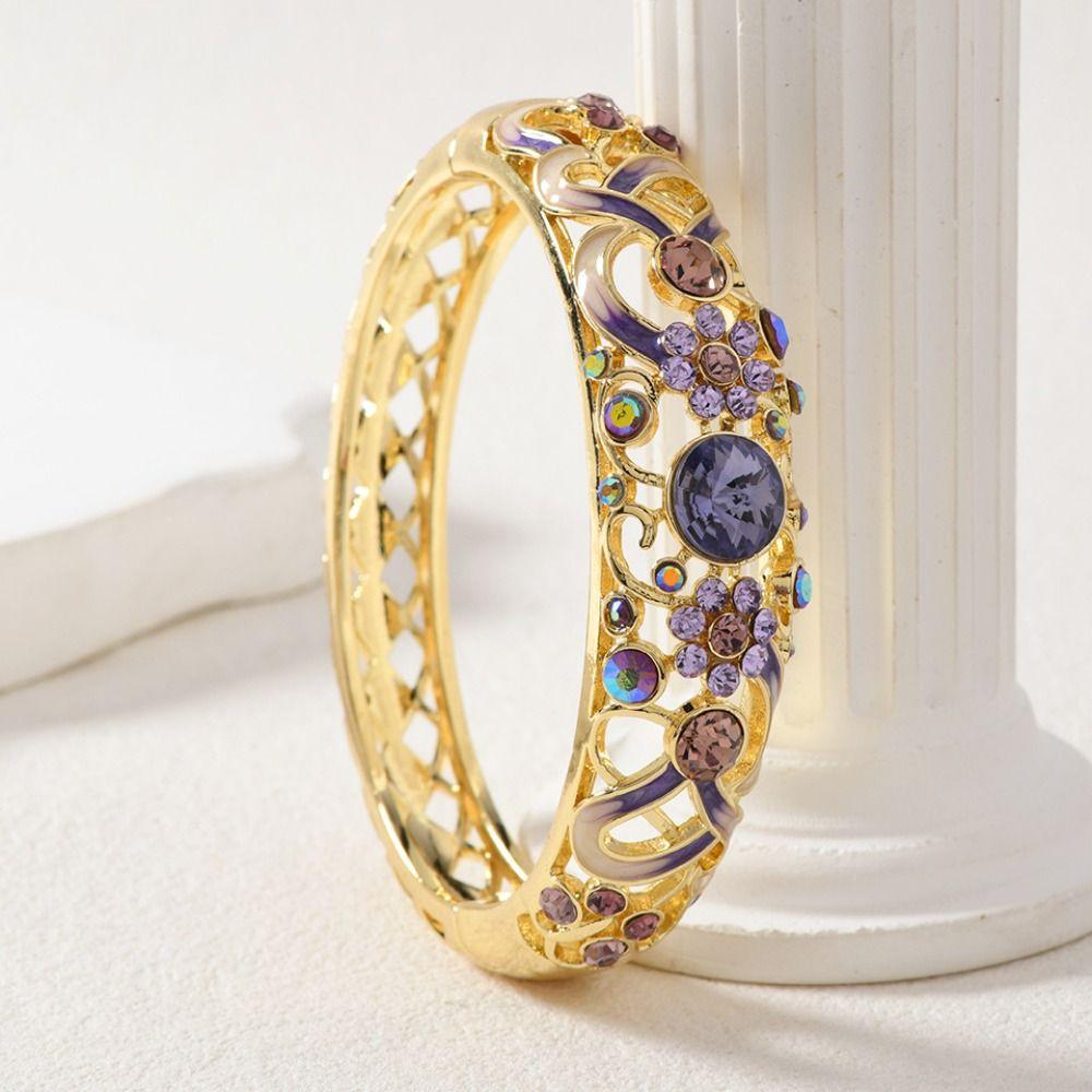 Chinese Beijing Cloisonne Bracelet Traditional Vintage Ethnic Bangles  Jewelry