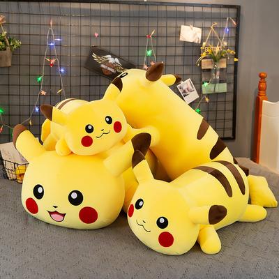 Popular Long Strip Pikachu Doll Nap Throw Pillow Soft Plush Toy Sofa Cushion