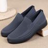 Old Beijing Cloth Shoes Men's Softsoled Flywoven Mesh Breathable In the Elderly Father Shoes Lightweight Casual Shoes One Pedal