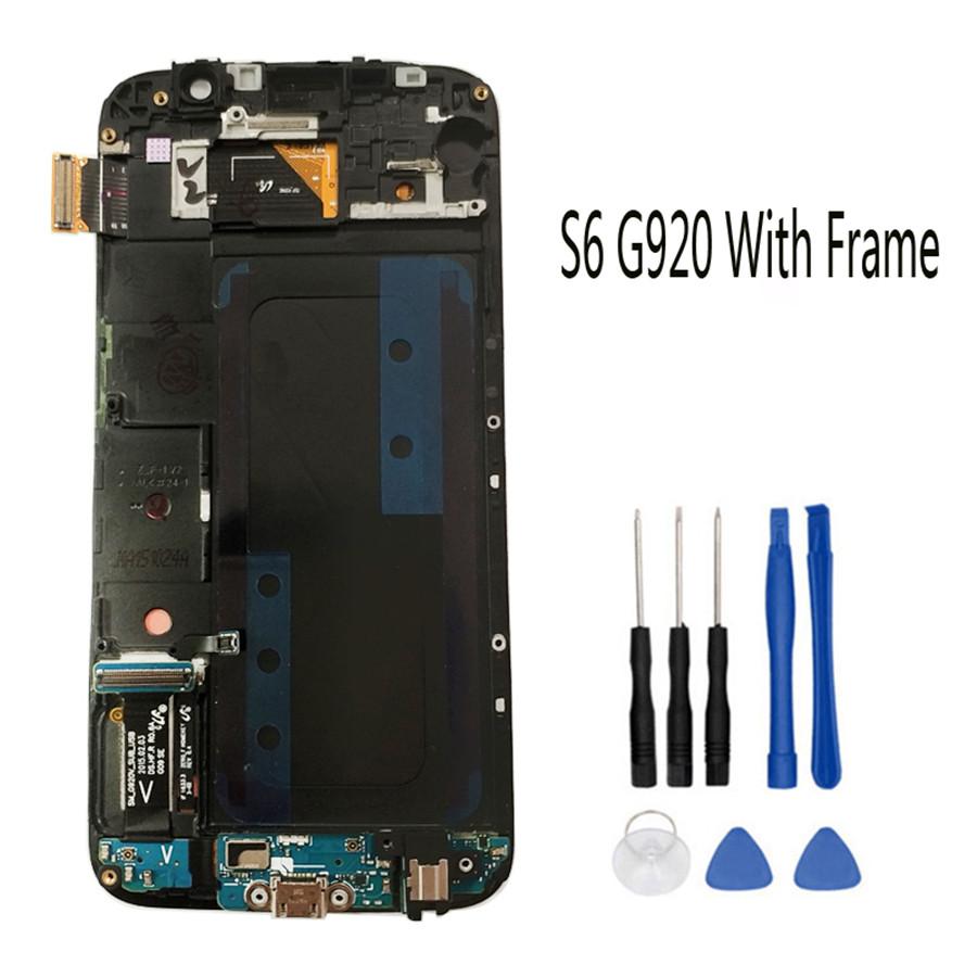 Touch Screen Digitizer w/ Frame For Samsung Galaxy S6 G920F LCD Display Replace