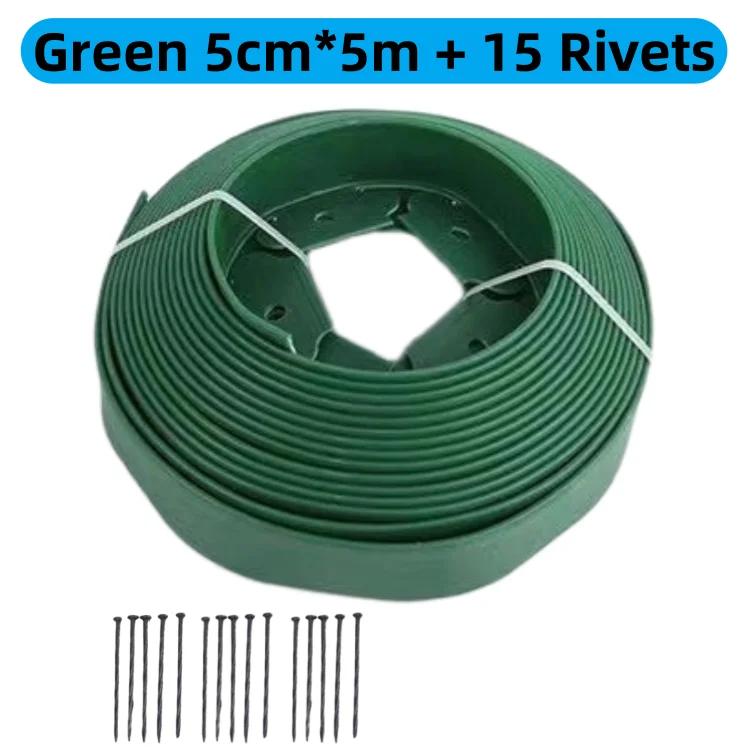 5/10M Fixed Garden Barrier Lawn Grass Plastic Edging Border Landscape Edging Garden Edge Kit With Anchoring Spikes Easy Install
