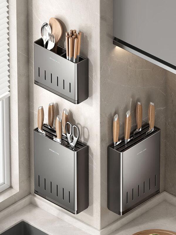 Starry Grey Multi-functional Wall-Mounted Kitchen Knife & Utensil Rack