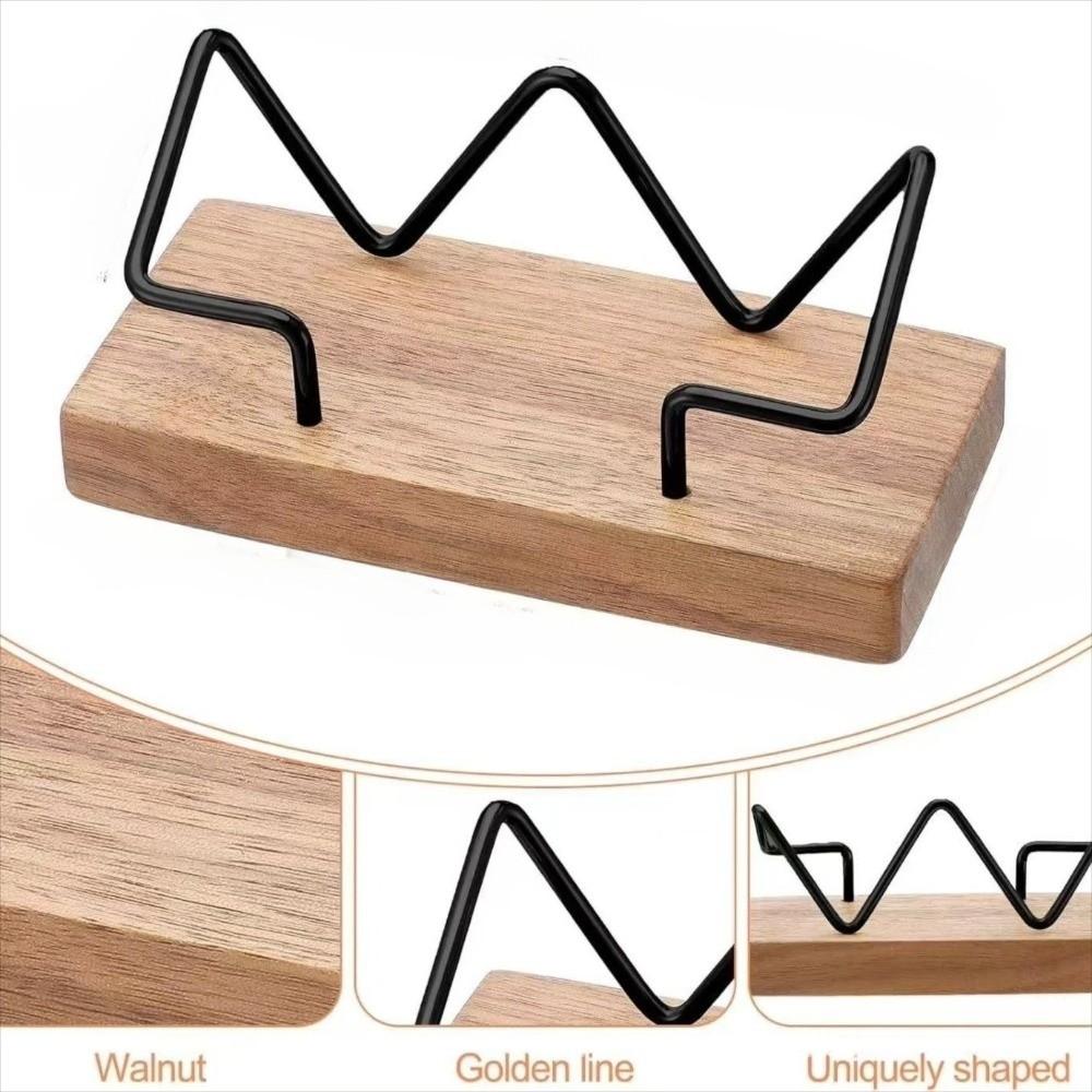 Wooden Business Card Holder Creative Display Stand New Desktop Shelf Box Office