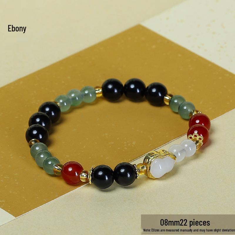 Ethnic Style Gourd Fu Lu Jade Bracelet - Personalized Handcrafted Jewelry for Women