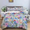 Vintage Flower King Queen Duvet Cover Peony Sunflower Bedding Set Tropical Floral Quilt Cover Boho Polyester Comforter Cover