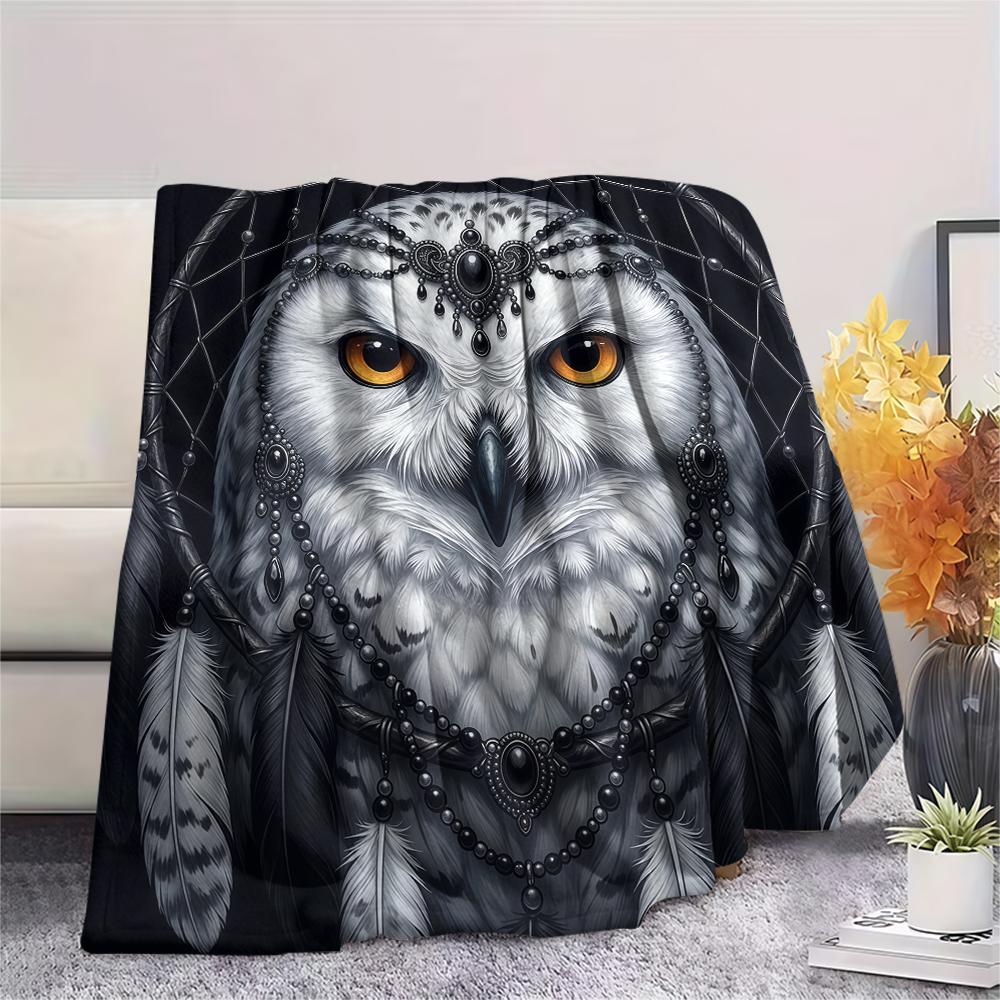 Dreamcatcher Animals Print Flannel Blanket,High quality Comfortable for All Seasons,Home Decor,Warmth and Comfort,Perfect for Christmas Gifts