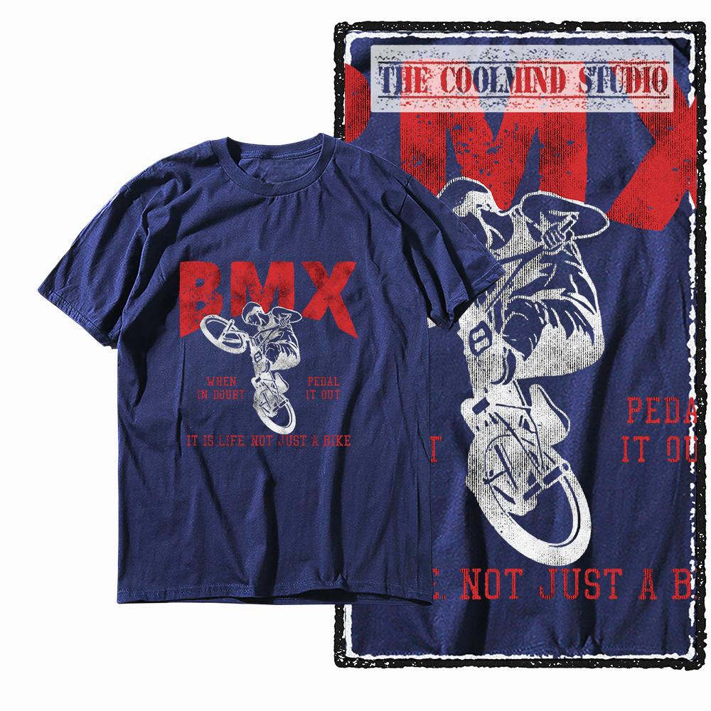 Coolmind Z1110 100% Cotton Exclusive Graphic BMX Printed  Men T Shirt Cotton Men Tshirt O-neck T-shirt for Men Tee Shirt