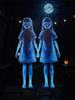 1 PC Iron Twins Halloween Yard Signs Stakes Scary Halloween Decorations Garden Ghost Stakes For Lawn Patio Haunted House
