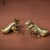 Copper Rat Figurine Home Decoration Living Room Brass Mouse Money Bag Feng Shui Desk Ornaments Good Lucky Wealth