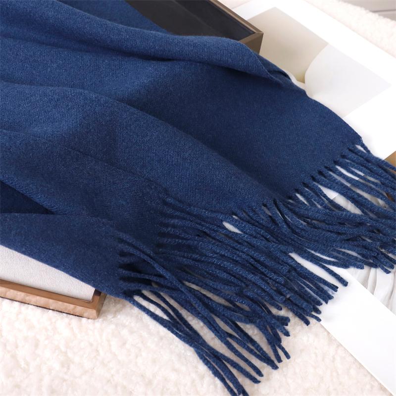 New Winter Wool Scarf For Women Long Warm Cashmere Scarves Hijab Solid Lady Shawl Wrap Female Pashmina Bandana Head Scarfs