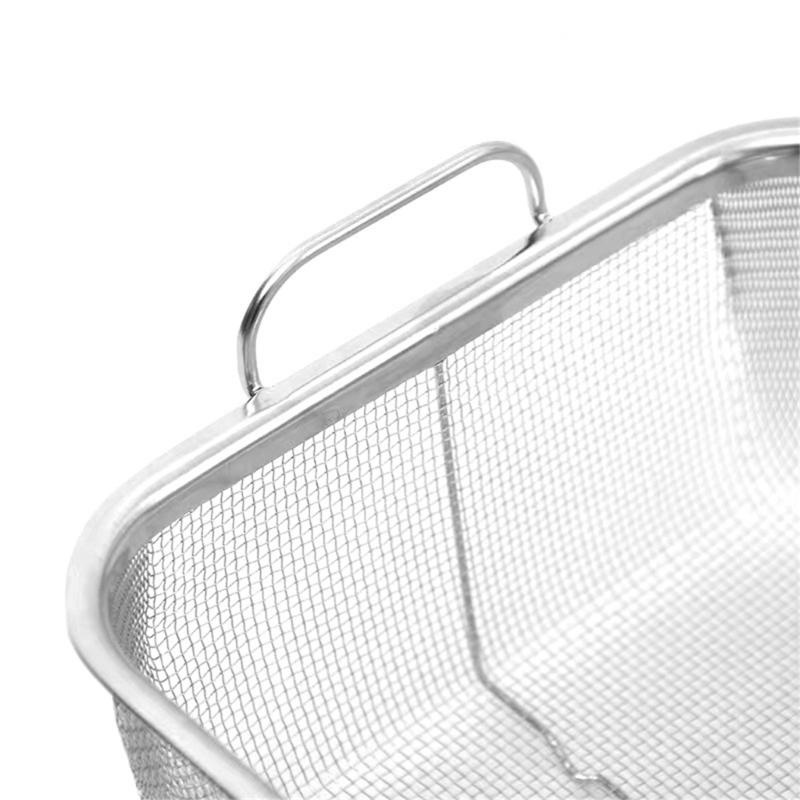 Stainless Steel Frying Basket Square Steaming Basket Convenient Cooking Tools Air Fryer Accessories for Air Fryers