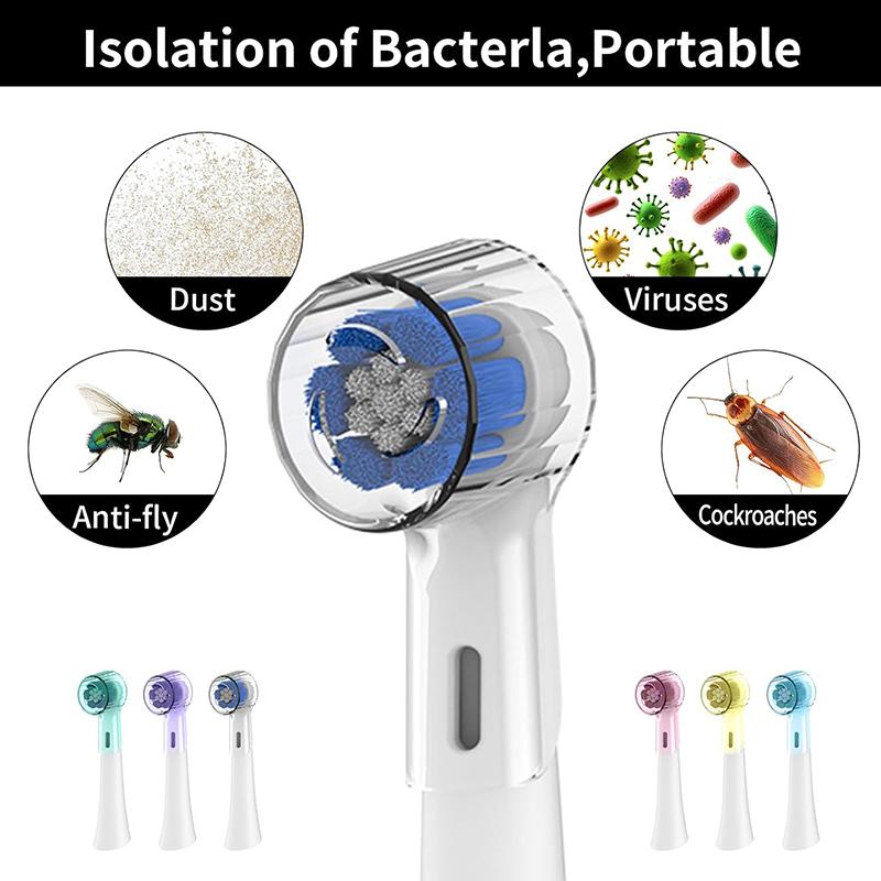 6Pcs Electric Toothbrush Head Cover Toothbrush Dustproof Covers Cap Compatible with Braun Oral B Replacement Heads and iO Series