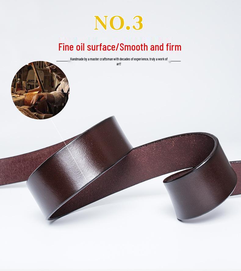 Lotte Junsen Men's Casual Leather Belt with Harley Motorcycle Buckle