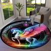 1pc Office Carpet Chair Mats Rainbow Unicorn Mandala Artwork Perfect for Decorating Office Chairs, Living Rooms, Or Bedrooms