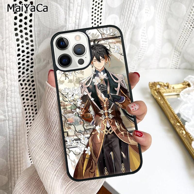 

Zhongli Genshin Impact Phone Case Cover For iPhone 17 Air 16 16e 15 plus 11 12 13 14 pro max shell coque iPhone 17pro max
