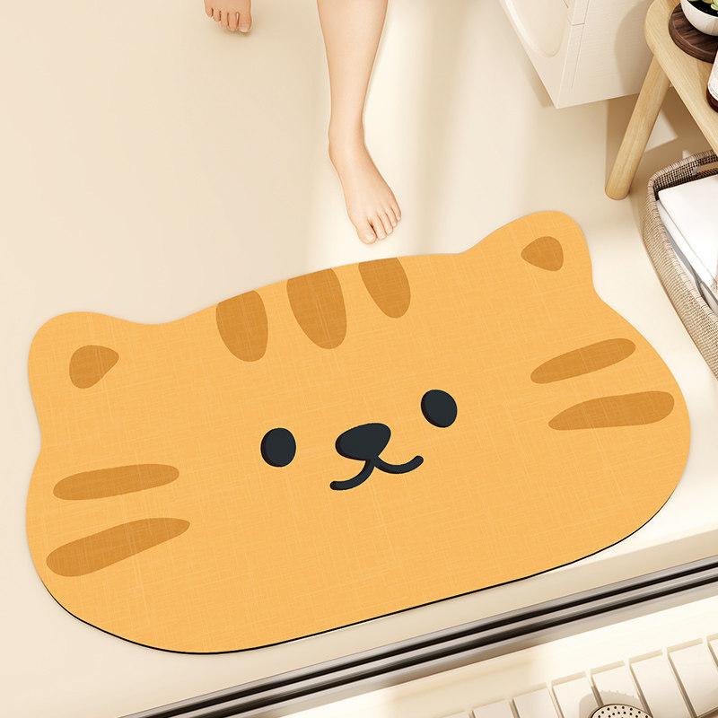Cartoon-shaped Exotic Bathroom Floor Mat, Bathroom Water Absorbing Anti-slip Door Mat, Children's Carpet, Home Decoration