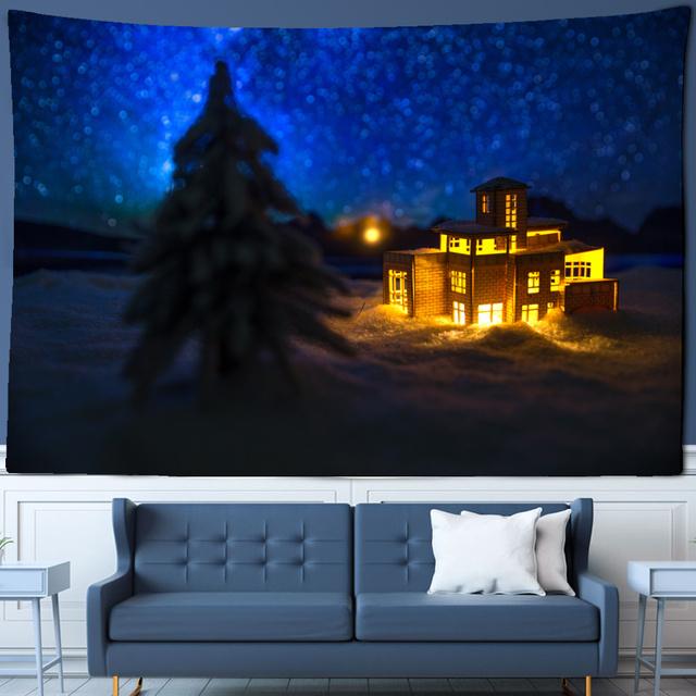 Xmas Tapestry Wall Hanging Christmas Aesthetics Room Decoration Bohemian Psychedelic Mandala Home Dormitory Wall Decoration