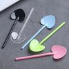100PCS Food Grade Heart-shaped Spoons Lightweight Ice Cream Spoons Plastic Spoons  Picnic