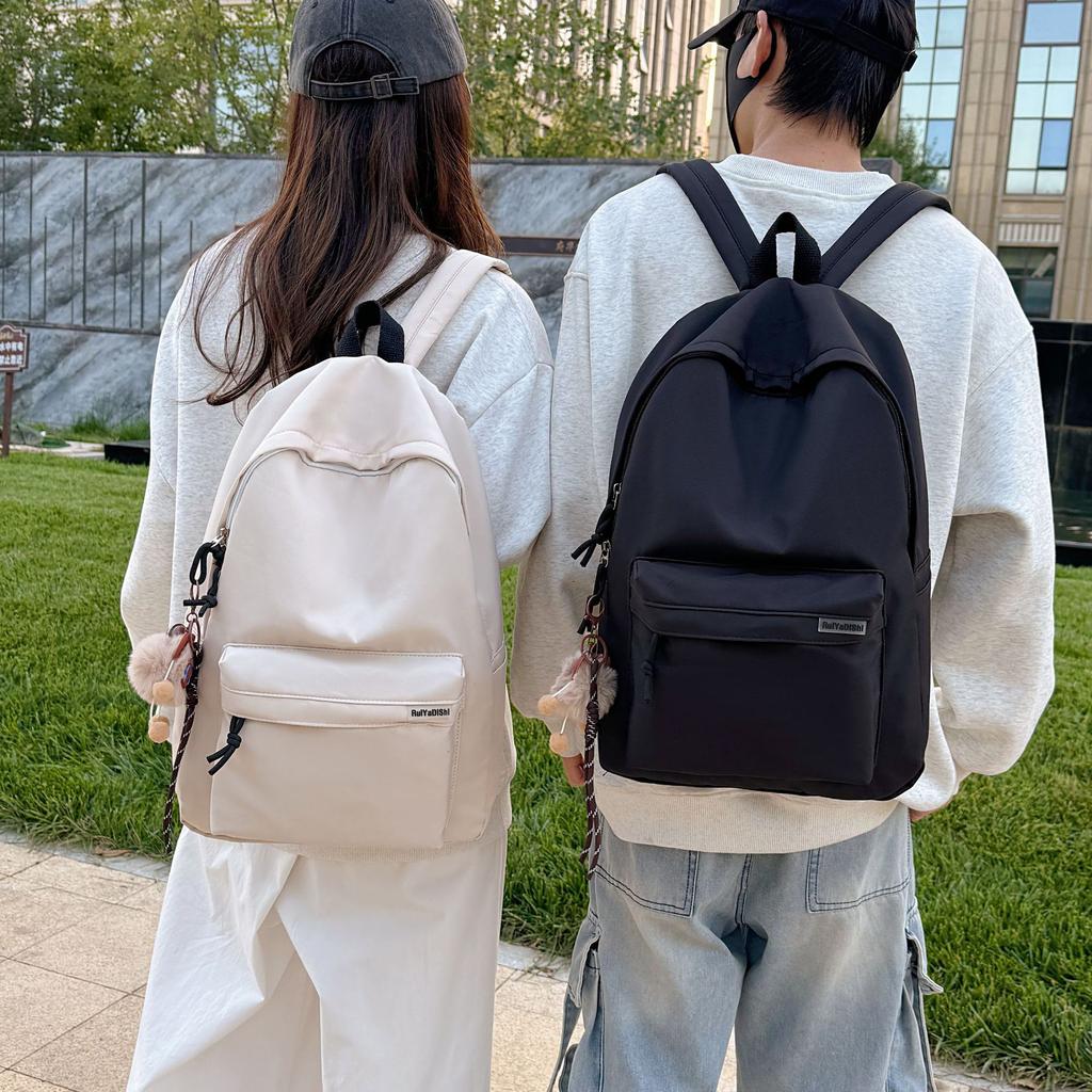 Graffiti Backpack Large Capacity Casual Simple Textured Laptop Bag for Elementary Middle High School Students