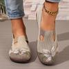 Damenschuhe für Frühling und Sommer: Flacher Ausschnitt, Stilvolle Einzelne Schuhe, Schuhe für breite Füße, Bequeme Freizeitschuhe, Damenschuhe, Sneaker